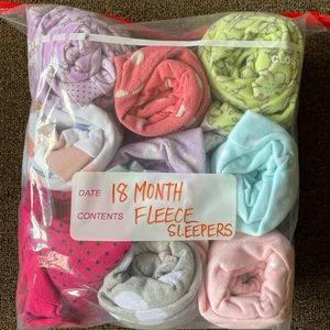Girls 18 month sleepers